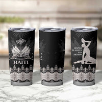 Haiti Neg Marron Silver Tumbler Cup Hope is Nothing Without Action - Wonder Print Shop