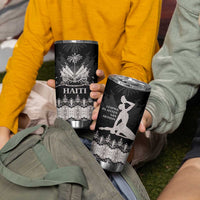 Haiti Neg Marron Silver Tumbler Cup Hope is Nothing Without Action - Wonder Print Shop