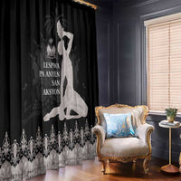 Haiti Neg Marron Silver Window Curtain Hope is Nothing Without Action - Wonder Print Shop