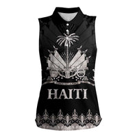 Haiti Neg Marron Silver Women Sleeveless Polo Shirt Hope is Nothing Without Action - Wonder Print Shop