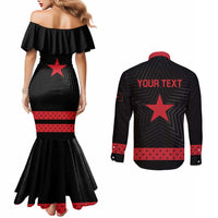 Personalized Zapatista Territories Couples Matching Mermaid Dress and Long Sleeve Button Shirt EZLN Everything For Everyone Nothing For Us - Wonder Print Shop