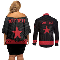 Personalized Zapatista Territories Couples Matching Off Shoulder Short Dress and Long Sleeve Button Shirt EZLN Everything For Everyone Nothing For Us - Wonder Print Shop