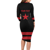 Personalized Zapatista Territories Long Sleeve Bodycon Dress EZLN Everything For Everyone Nothing For Us - Wonder Print Shop