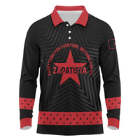 Personalized Zapatista Territories Long Sleeve Polo Shirt EZLN Everything For Everyone Nothing For Us - Wonder Print Shop