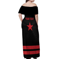 Personalized Zapatista Territories Off Shoulder Maxi Dress EZLN Everything For Everyone Nothing For Us - Wonder Print Shop