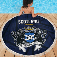 Football Scotland On Tour 2026 Beach Blanket Tartan Scottish Army Be Coming - Wonder Print Shop
