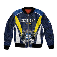 Custom Football Scotland On Tour 2026 Bomber Jacket Tartan Scottish Army Be Coming - Wonder Print Shop