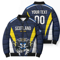 Custom Football Scotland On Tour 2026 Bomber Puffer Jacket Tartan Scottish Army Be Coming - Wonder Print Shop