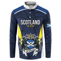 Custom Football Scotland On Tour 2026 Button Sweatshirt Tartan Scottish Army Be Coming - Wonder Print Shop
