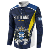 Custom Football Scotland On Tour 2026 Button Sweatshirt Tartan Scottish Army Be Coming - Wonder Print Shop