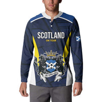 Custom Football Scotland On Tour 2026 Button Sweatshirt Tartan Scottish Army Be Coming - Wonder Print Shop
