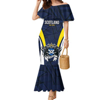 Custom Football Scotland On Tour 2026 Family Matching Mermaid Dress and Hawaiian Shirt Tartan Scottish Army Be Coming - Wonder Print Shop