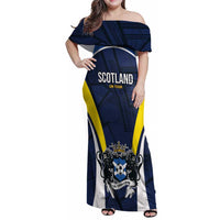 Custom Football Scotland On Tour 2026 Family Matching Off Shoulder Maxi Dress and Hawaiian Shirt Tartan Scottish Army Be Coming - Wonder Print Shop