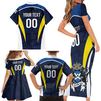 Custom Football Scotland On Tour 2026 Family Matching Short Sleeve Bodycon Dress and Hawaiian Shirt Tartan Scottish Army Be Coming - Wonder Print Shop