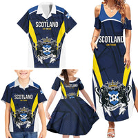 Custom Football Scotland On Tour 2026 Family Matching Summer Maxi Dress and Hawaiian Shirt Tartan Scottish Army Be Coming - Wonder Print Shop