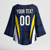 Custom Football Scotland On Tour 2026 Kimono Sleeve Blouse Tartan Scottish Army Be Coming - Wonder Print Shop