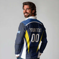 Custom Football Scotland On Tour 2026 Long Sleeve Polo Shirt Tartan Scottish Army Be Coming - Wonder Print Shop