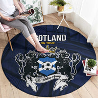 Football Scotland On Tour 2026 Round Carpet Tartan Scottish Army Be Coming - Wonder Print Shop
