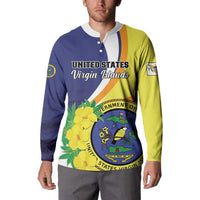 Personalized United States Virgin Islands Button Sweatshirt United in Pride and Hope