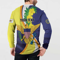 Personalized United States Virgin Islands Button Sweatshirt United in Pride and Hope