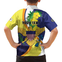 Personalized United States Virgin Islands Family Matching Long Sleeve Bodycon Dress and Hawaiian Shirt United in Pride and Hope