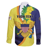 Personalized United States Virgin Islands Family Matching Short Sleeve Bodycon Dress and Hawaiian Shirt United in Pride and Hope