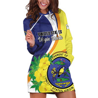 Personalized United States Virgin Islands Hoodie Dress United in Pride and Hope