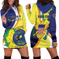 Personalized United States Virgin Islands Hoodie Dress United in Pride and Hope
