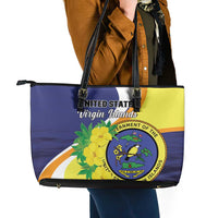 United States Virgin Islands Leather Tote Bag United in Pride and Hope