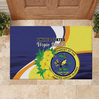 United States Virgin Islands Rubber Doormat United in Pride and Hope