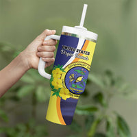 Personalized United States Virgin Islands Tumbler With Handle United in Pride and Hope