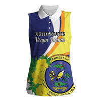 Personalized United States Virgin Islands Women Sleeveless Polo Shirt United in Pride and Hope - Wonder Print Shop