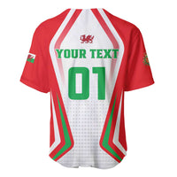 Custom Welsh Rugby Baseball Jersey Wales Red Dragon Champions