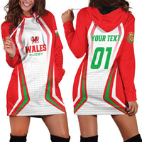 Custom Welsh Rugby Hoodie Dress Wales Red Dragon Champions