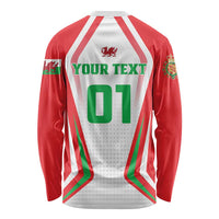 Custom Welsh Rugby Long Sleeve Shirt Wales Red Dragon Champions