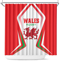 Welsh Rugby Shower Curtain Wales Red Dragon Champions