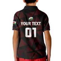 Custom Wales Rugby Kid Polo Shirt Cymru Y Ddraig Goch