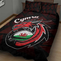 Wales Rugby Quilt Bed Set Cymru Y Ddraig Goch
