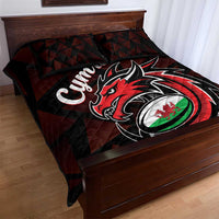 Wales Rugby Quilt Bed Set Cymru Y Ddraig Goch