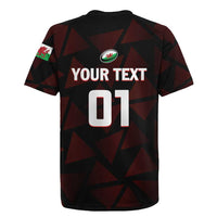 Custom Wales Rugby Rugby Jersey Cymru Y Ddraig Goch