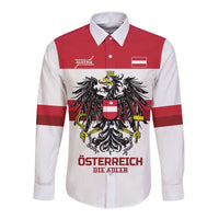 Custom Hockey 2026 Austria Long Sleeve Button Shirt Osterreich Die Adler