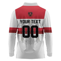 Custom Hockey 2026 Austria Long Sleeve Polo Shirt Osterreich Die Adler
