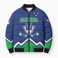 Custom Hockey 2026 Slovenia Bomber Puffer Jacket Go Champions Risi