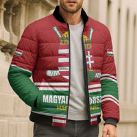 Custom Hockey 2026 Hungary Bomber Puffer Jacket Magyars Go Champions