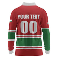 Custom Hockey 2026 Hungary Long Sleeve Polo Shirt Magyars Go Champions