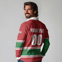 Custom Hockey 2026 Hungary Long Sleeve Polo Shirt Magyars Go Champions