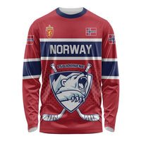 Custom Hockey 2026 Norway Long Sleeve Shirt The Polar Bears Norge Come On