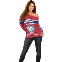 Custom Hockey 2026 Norway Off Shoulder Sweater The Polar Bears Norge Come On