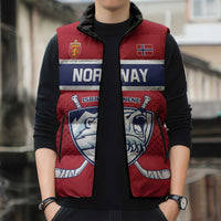 Custom Hockey 2026 Norway Sleeveless Puffer Jacket The Polar Bears Norge Come On