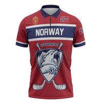 Custom Hockey 2026 Norway Zipper Polo Shirt The Polar Bears Norge Come On